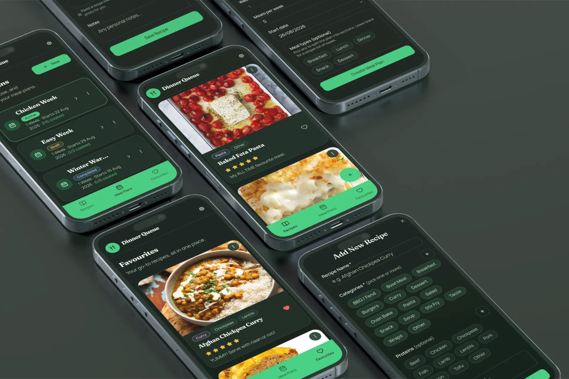 App Design, Dinner Queue