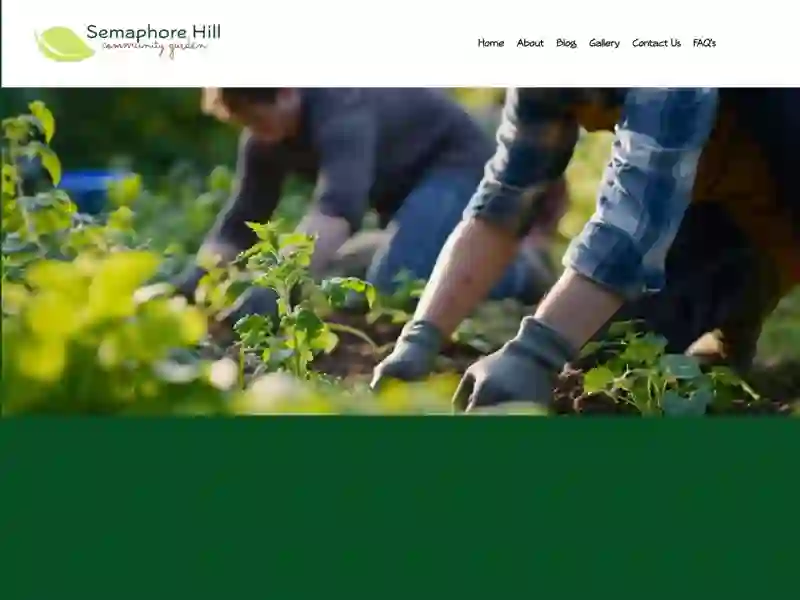 WordPress Web Design, Semaphore Hill Community Garden
